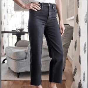 Frank & Eileen Womens black Monaghan button fly ankle jeans 26